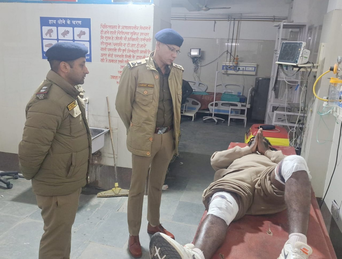पुलिस मुठभेड़, स्मैक तस्कर को लगी पैर में गोली