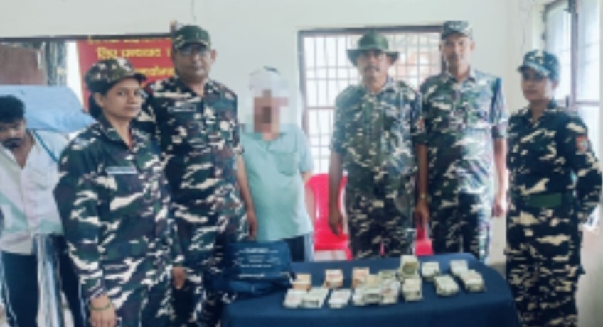 सीमा पर सशस्त्र सीमा बल की बड़ी कार्रवाई  11 लख  की  भारतीय मुद्रा के साथ नेपाली नागरिक को  दबोचा