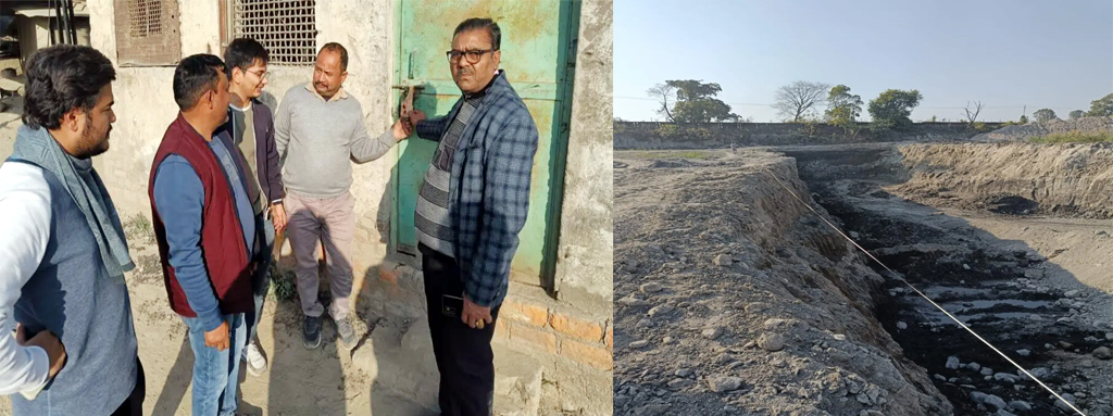 खनन विभाग का छापा, क्रेशर ने गड्ढा खोदकर किए करोड़ों के वारे न्यारे  लगा दो करोड़ 42 लाख का जुर्माना, कंट्रोल रूम भी सील