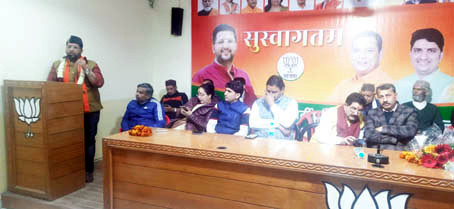 भाजपा युवा मोर्चा के नवनियुक्त जिलाध्यक्ष बनने पर निकाली रैली