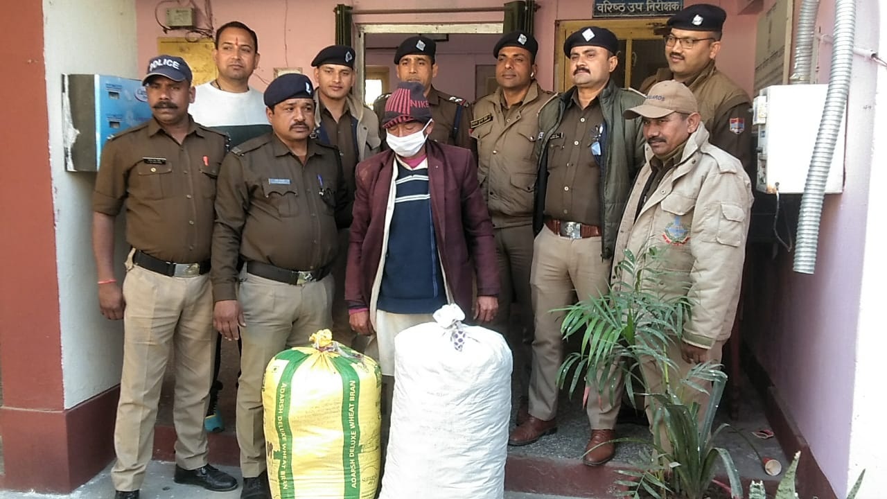 कोतवाली पुलिस ने भारी मात्रा में गांजे के साथ 25000 का इनामी बदमाश को किया गिरफ्तार                    