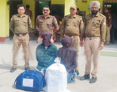 पुलिस ने चोरी के माल सहित दो चोर दबोचे