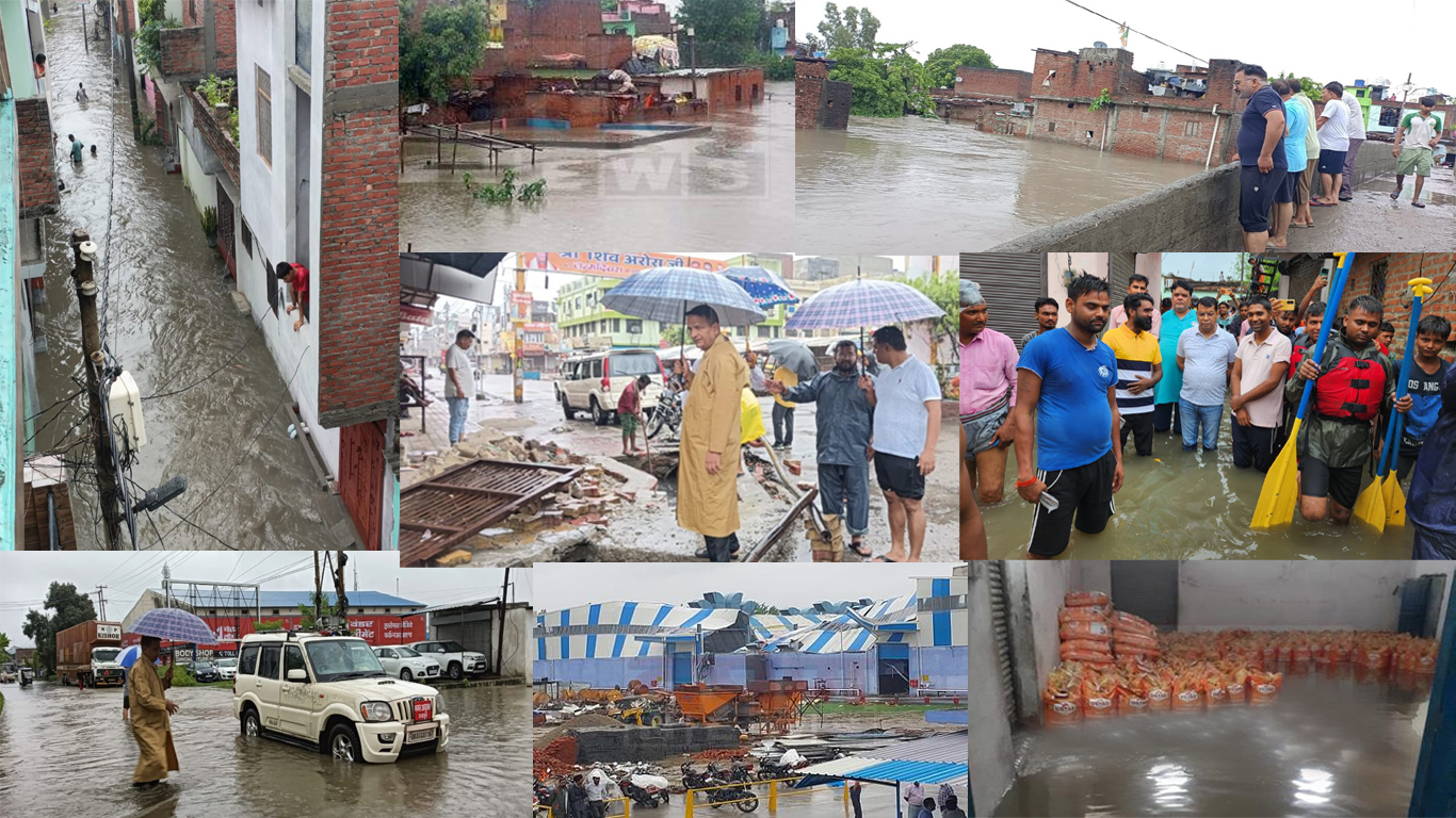 महानगर में बारिश ने ढहाया कहर,कई बस्तियां डूबी जिलाधिकारी व एसएसपी सम्पूर्ण जनपद की हर स्थिति पर रखे हुए हैं नजर   जलभराव वाले स्थानों पर एसडीआरएफ ने संभाला मोर्चा