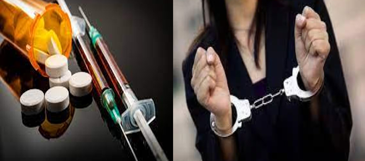 10 प्रतिबंधित इंजेक्शनों सहित महिला नशा तस्कर गिरफ्तार  