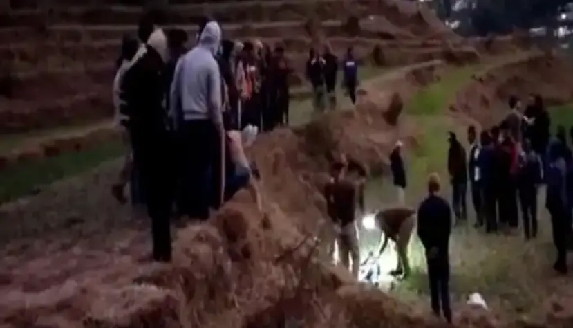 पहाड़ में मिली महिला और बच्चे की लाश महिला के पेट में चाकू के निशान सिर पत्थरों से कुचला